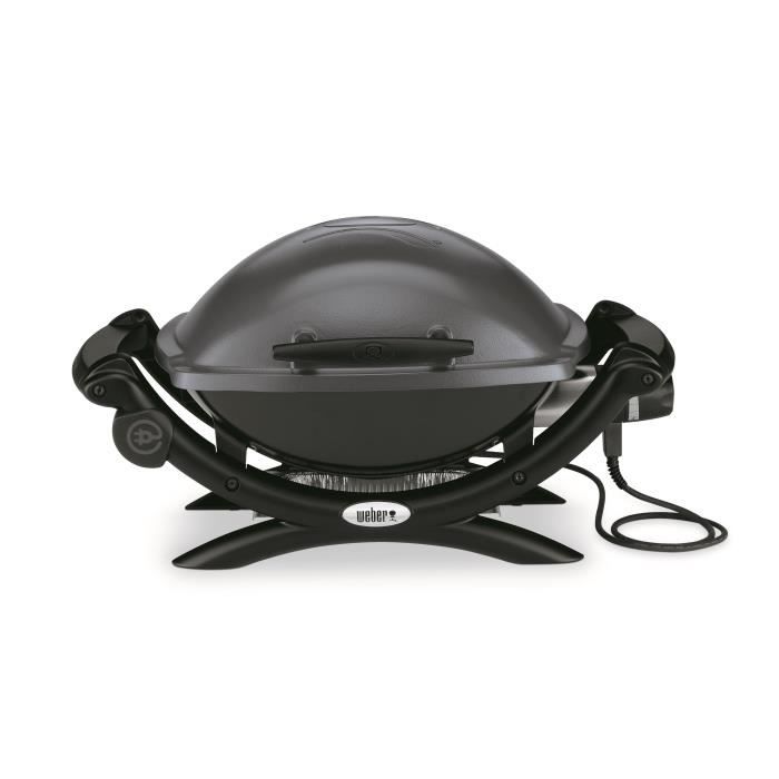 WEBER Barbecue Grill Electrique Q1400 - Surface de cuisson 43 x 32 cm - Noir