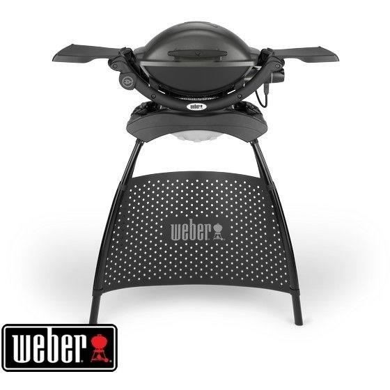 WEBER Barbecue Grill Electrique Stand Q 1400 stand - Surface de cuisson 43 x 32 cm - Noir
