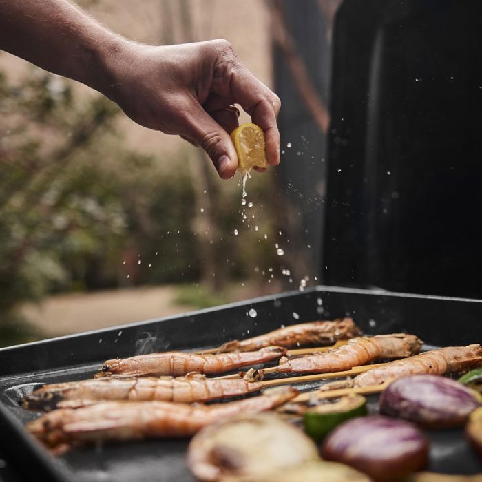 WEBER Plancha gaz Premium Weber SLATE GP 43 cm - Surface de cuisson: 43 x 41 cm - Noir