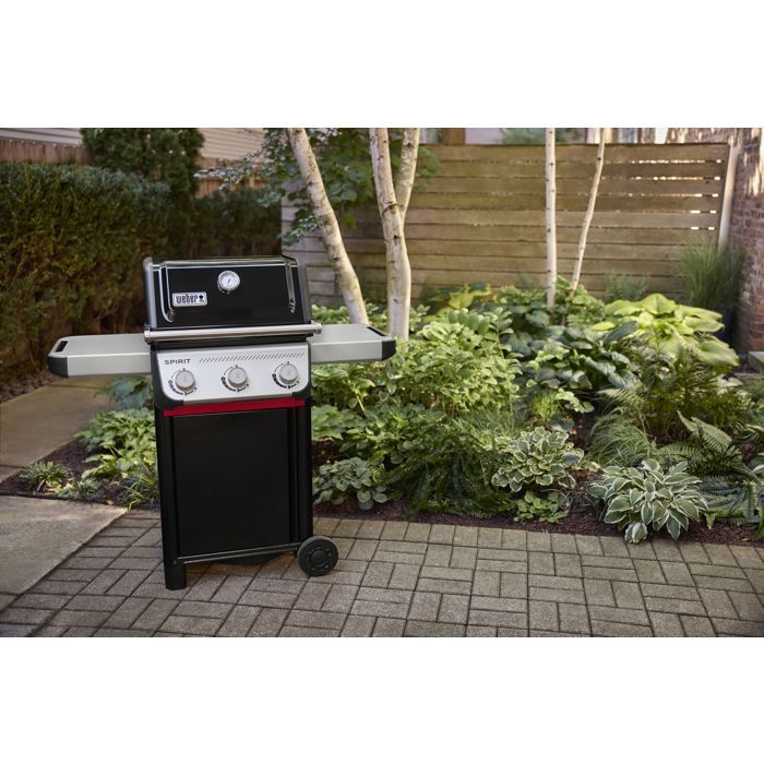 Barbecue a gaz - Weber - Spirit E-310 - 3 brűleurs en acier inoxydable - 7kW - Thermometre - Noir