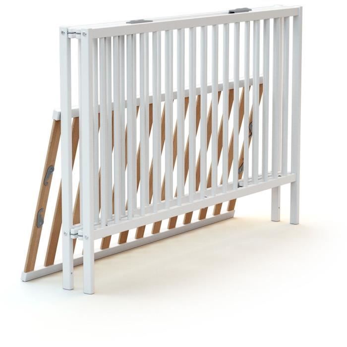Lit bébé pliant - 60 x 120 cm - WEBABY - FLEX - Blanc