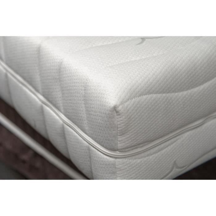 Ensemble relaxation TALCA matelas + sommiers électriques décor cerisier 2x70x190 - Mousse - 14 cm - Ferme