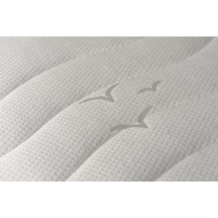 Ensemble relaxation TALCA matelas + sommiers électriques décor cerisier 2x70x190 - Mousse - 14 cm - Ferme