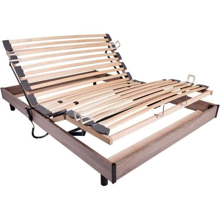 Ensemble relaxation matelas + sommier électrique 140x190 - Mousse - Ferme - TALCA Fabrication française