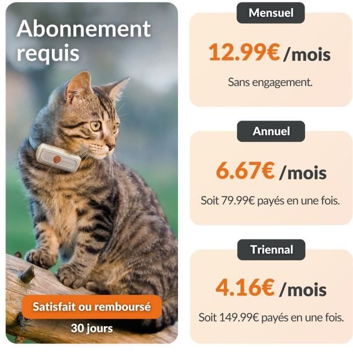 Traceur GPS pour Chat - Weenect XS (White Edition 2023)