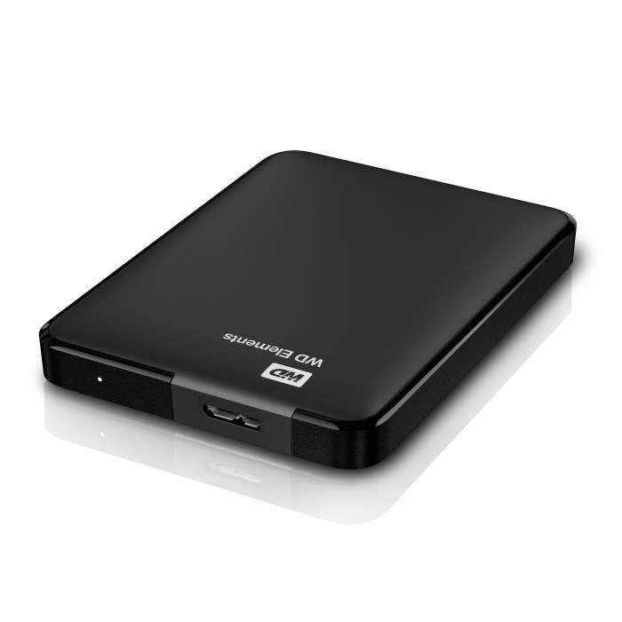 WD - Disque Dur Externe - WD Elements - 1To - USB 3.0 (WDBUZG0010BBK-WESN)