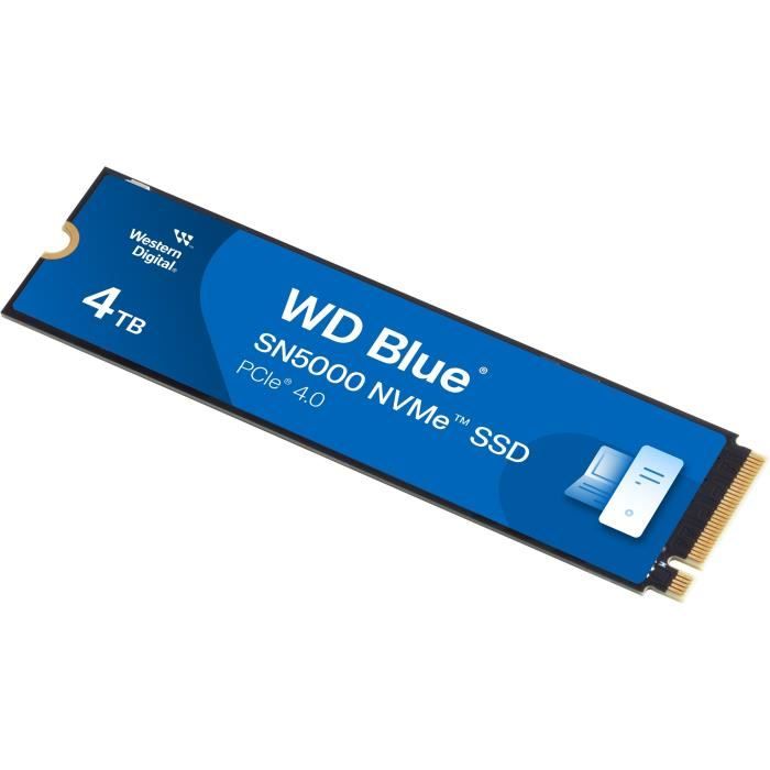WESTERN DIGITAL - WDS400T4B0E - Disque dur SSD Interne - 4 To - WD Blue - SN5000 - NVMe
