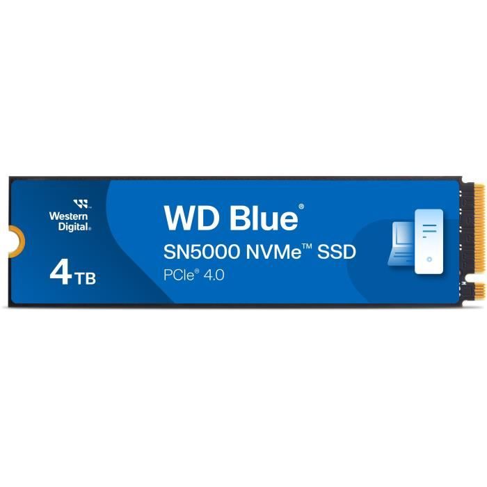 WESTERN DIGITAL - WDS400T4B0E - Disque dur SSD Interne - 4 To - WD Blue - SN5000 - NVMe