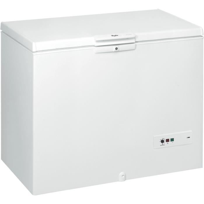CongÈlateur coffre - WHIRLPOOL WHM46122FR - 437L - Classe E - L 140,5 cm x H 91,6 cm - blanc