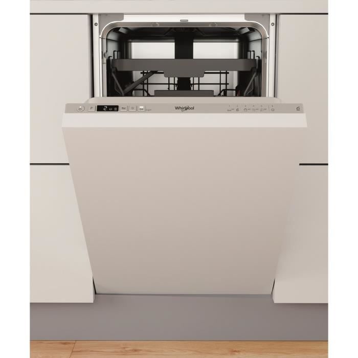 Lave-vaisselle tout encastrable WHIRLPOOL WSIC3M27C - 10 couverts - Induction - L45cm - 47dB