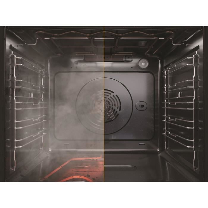Four encastrable - Multifonction Pyrolyse - Vapeur - Chaleur pulsée - WHIRLPOOL - AKZ9S8270NB - Noir - Porte froide - 73 L - A+