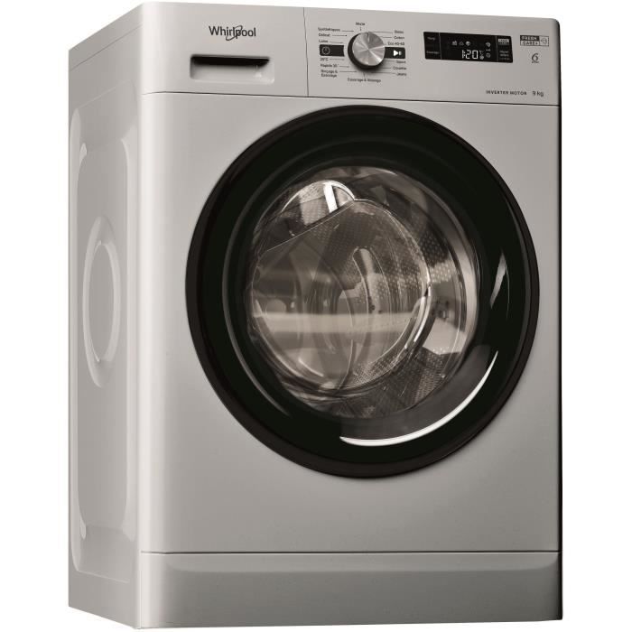 Lave-linge hublot WHIRLPOOL FFS9269SBFR - 9 kg - Induction - 60 cm - 1200 trs/min - Silver
