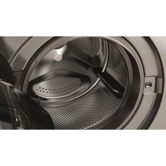 Lave-linge hublot WHIRLPOOL FFBP10489SBSVFR - 10 kg - Induction - L60cm - 1400 trs/min - Silver