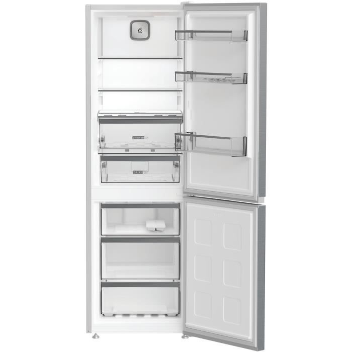 Réfrigérateur combiné - WHIRLPOOL - WHK26363XP6E - 316 L - Dual NoFrost - 6e sens - Classe C - 186.5x59.5x66.3 - Inox
