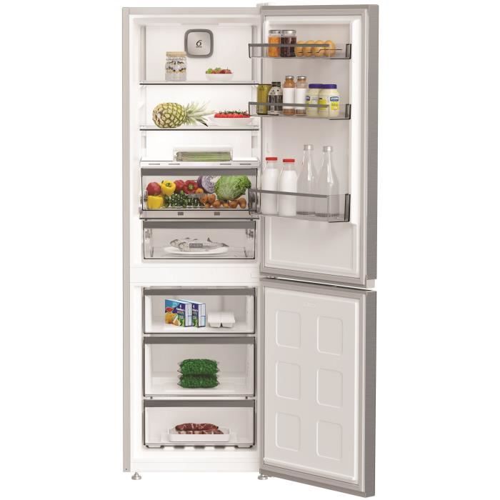 Réfrigérateur combiné - WHIRLPOOL - WHK26363XP6E - 316 L - Dual NoFrost - 6e sens - Classe C - 186.5x59.5x66.3 - Inox