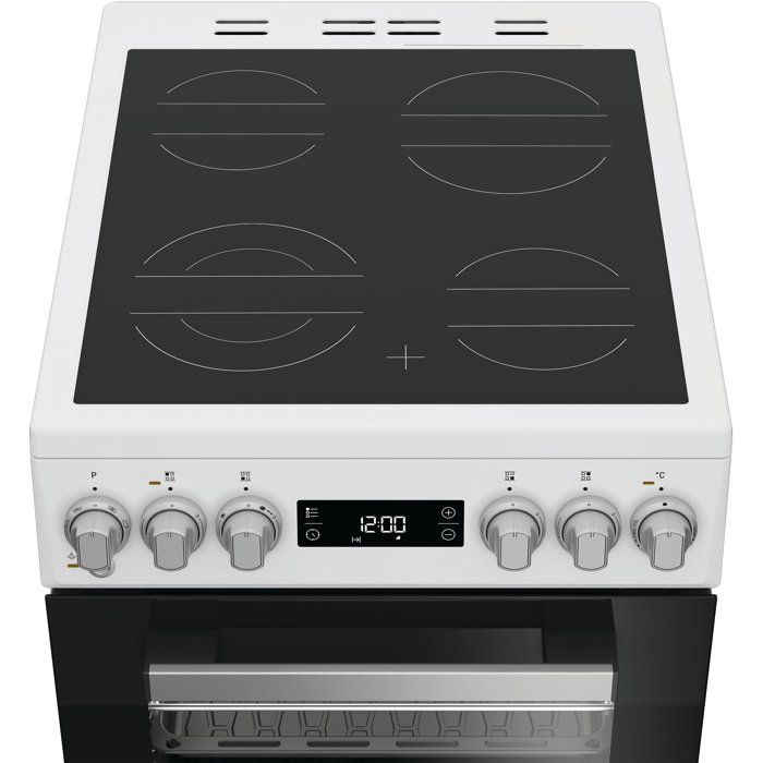 Cuisiniere vitrocéramique - WHIRLPOOL - W5V5LCW - 4 foyers - 7900 W - L50 cm - Blanc