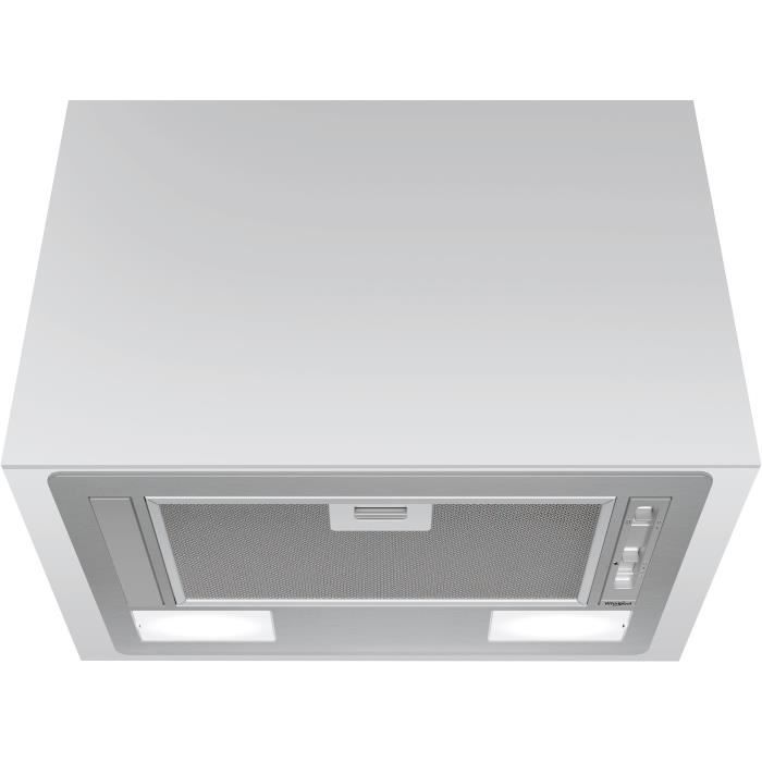 Hotte intégrable extracteur - WHIRLPOOL - WCT64FLSX - 59,5 x 56,4 x 13,2 cm - Inox