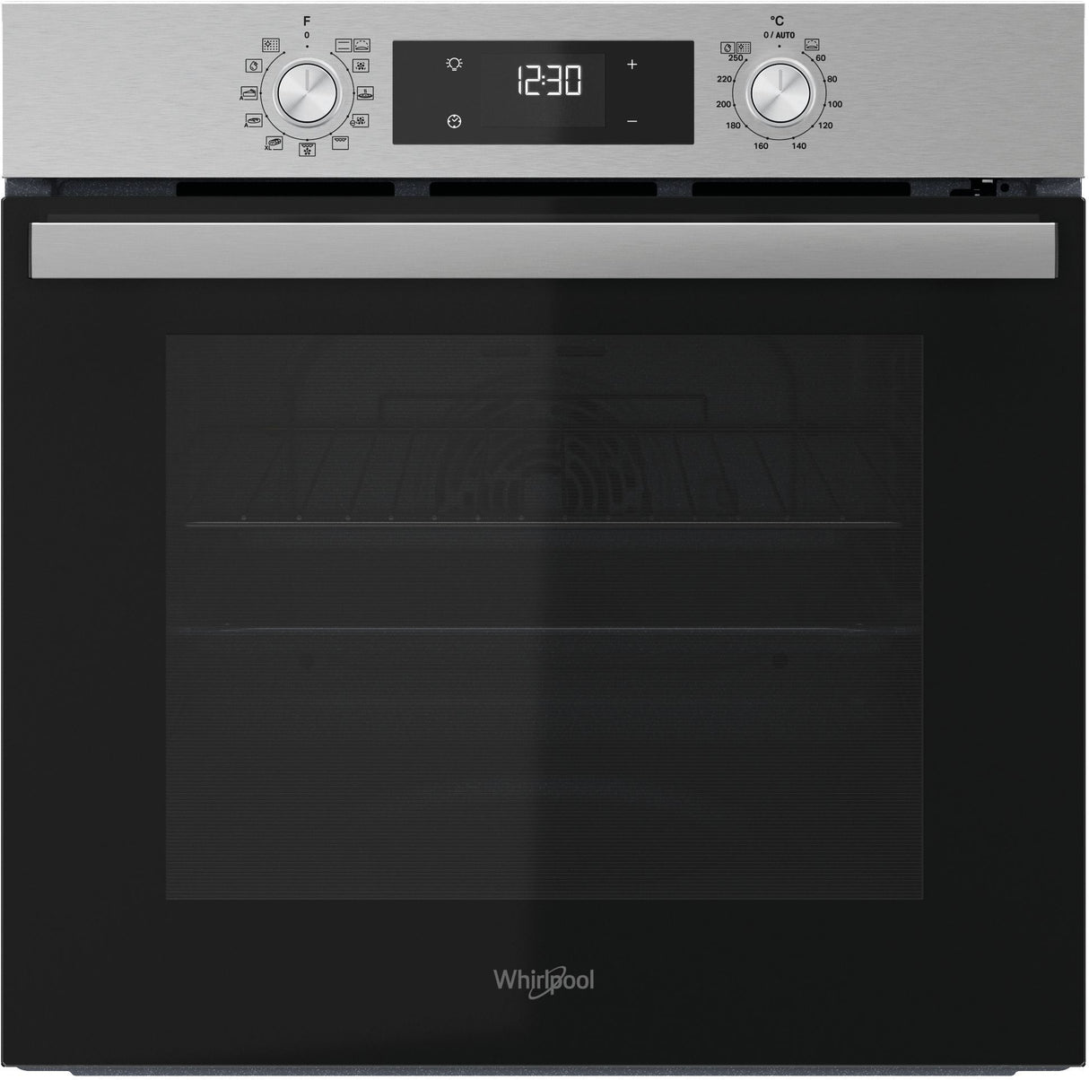 Four encastrable - Pyrolyse + Hydrolyse - Multifonction Chaleur pulsée - WHIRLPOOL - OMR58RU0SX - Inox - Porte froide