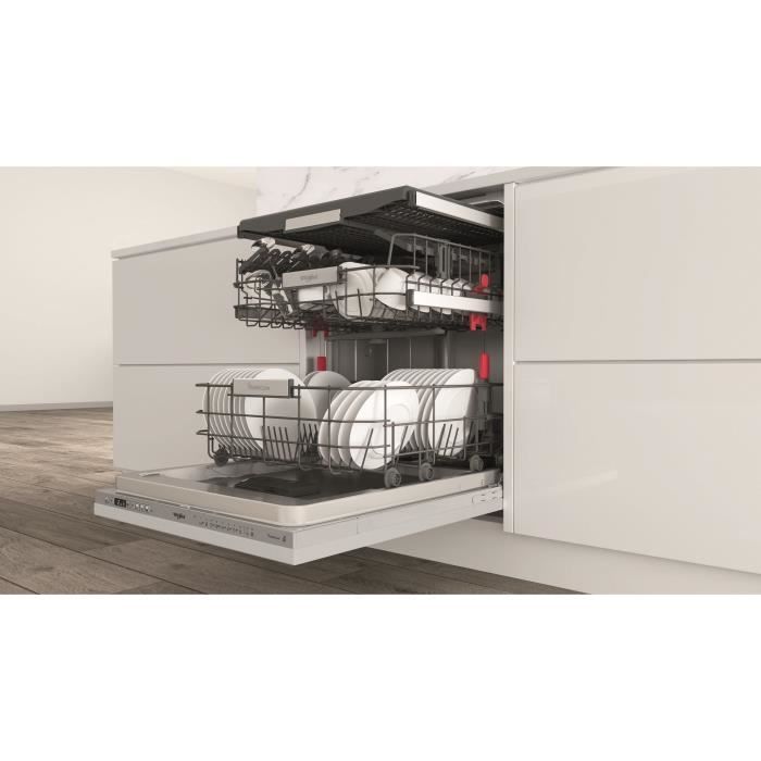 Lave-vaisselle tout encastrable WHIRLPOOL WKCIO3T133PFE 6eme Sens - 14 couverts - Induction - 43 dB - tiroir a couverts