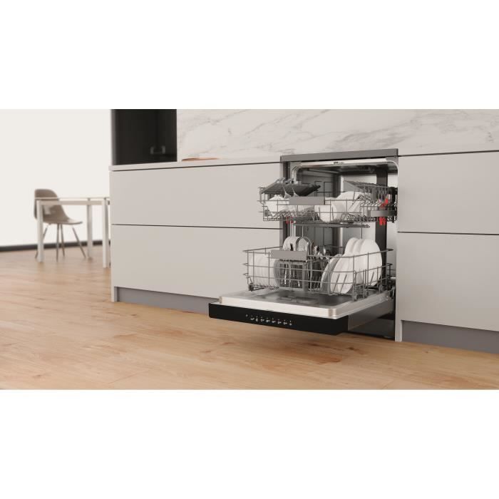 Lave-vaisselle pose libre WHIRLPOOL WFC3C34X - 14 couverts - Induction - L60cm - 44 dB - Inox