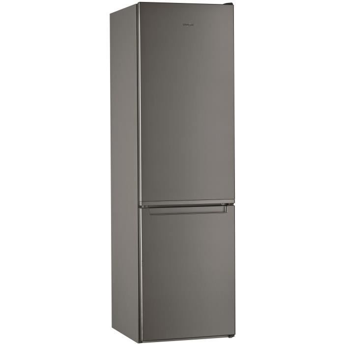 RÈfrigÈrateur congÈlateur bas - WHIRLPOOL W5921EOX2 - 372 L (261L +111 L) - Froid statique - L59,5 cm x H 201,1 cm - Optic inox