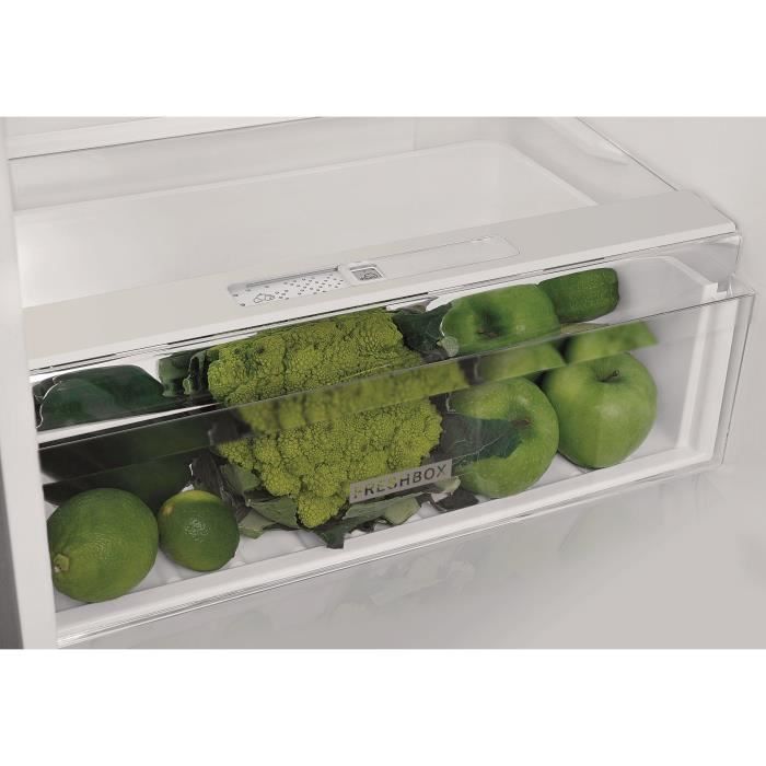 RÈfrigÈrateur congÈlateur bas - WHIRLPOOL W5921EOX2 - 372 L (261L +111 L) - Froid statique - L59,5 cm x H 201,1 cm - Optic inox