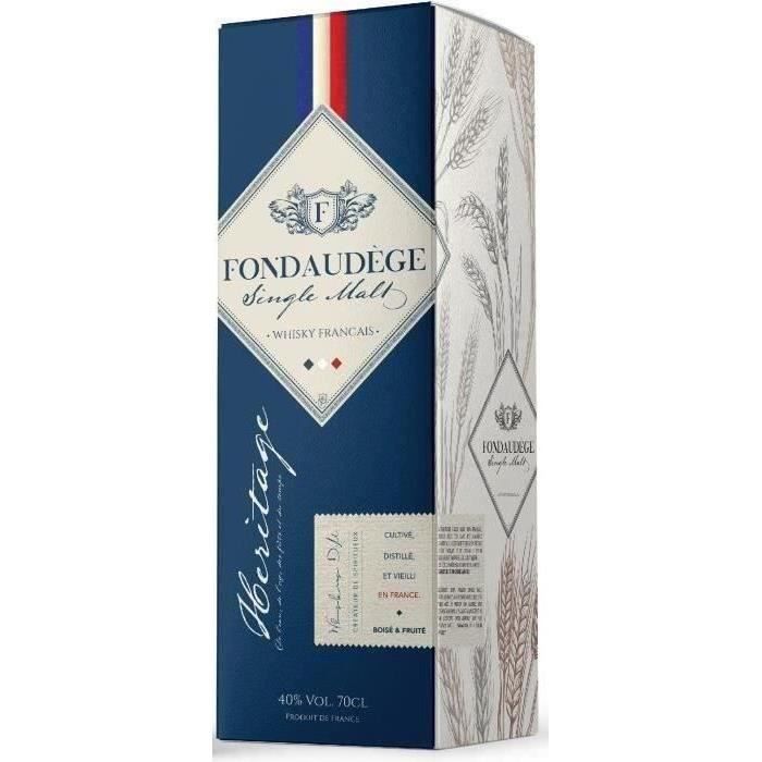 Fondaudege - Héritage - Single Malt - Whisky français - 40.0% Vol. - 70 cl sous étui