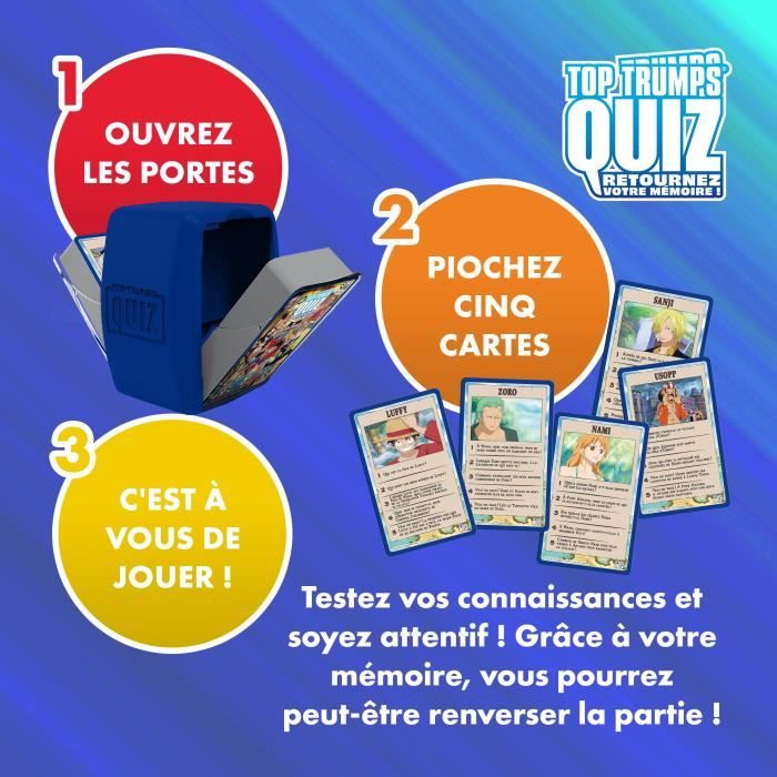 Quiz One Piece - Jeu de quiz - WINNING MOVES - Quiz illustré sur l'univers One Piece avec 500 questions.