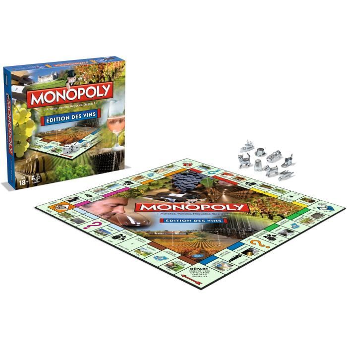 MONOPOLY Editions des vins, Jeu de societé, Version française