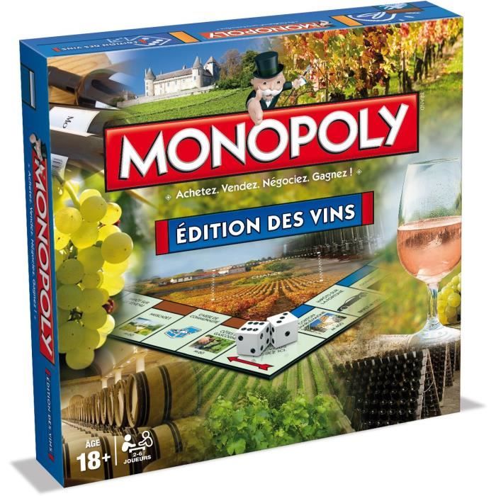 MONOPOLY Editions des vins, Jeu de societé, Version française