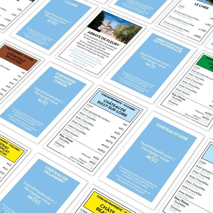 MONOPOLY Chateaux de la Loire - Jeu de société - WINNING MOVES