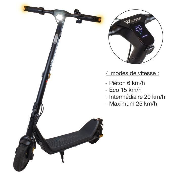Trottinette électrique - WISPEED - C8-40 PRO - 250 W nominal - 8,5'' - 4Ah 36 V- Noir