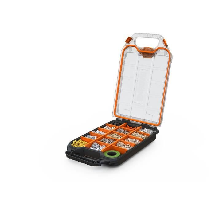 Demi-organisateur - WORX BY KETER - STACK N ROLL - 33 x 24 x 8 cm - Noir