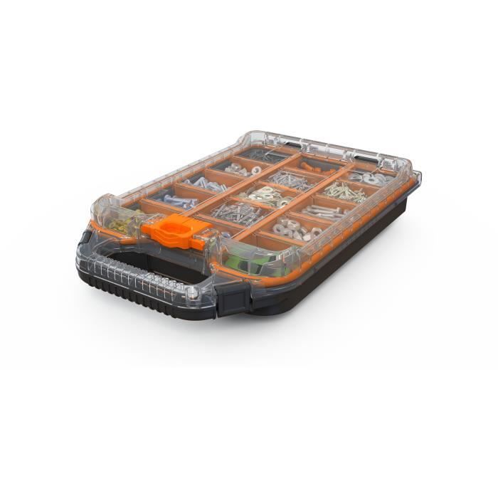 Demi-organisateur - WORX BY KETER - STACK N ROLL - 33 x 24 x 8 cm - Noir