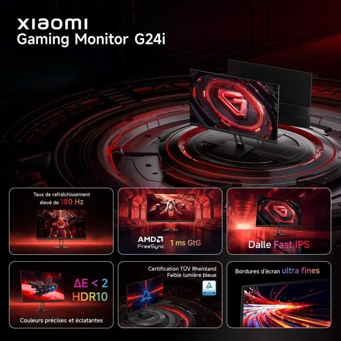 Ecran PC Gamer - XIAOMI - G24i - 23,8 - FHD - Fast IPS - 180Hz - 1ms