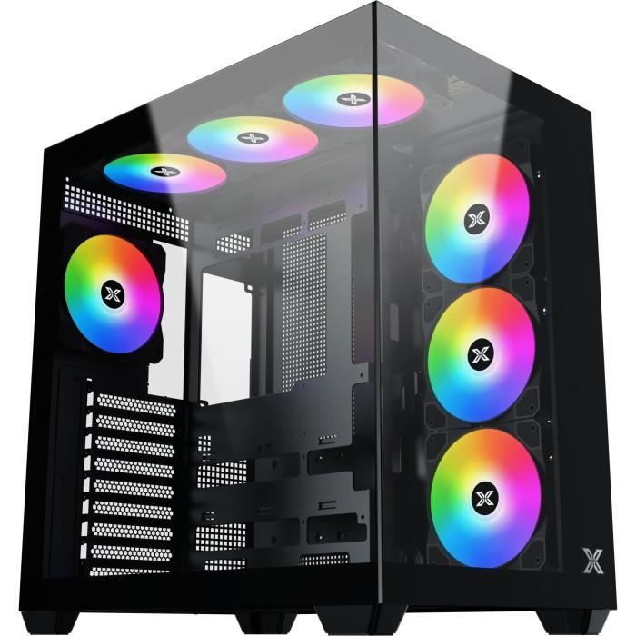 Boîtier PC - XIGMATEK - Aqua V AIR - Cube - ATX - Verre trempé - ARGB - Noir