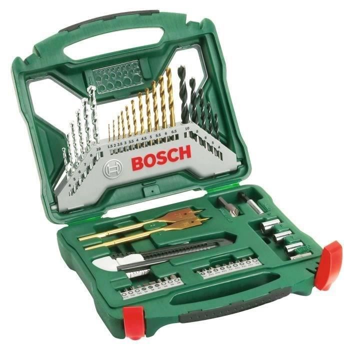 Set mixte vissage-perÁage Bosch - Coffret X-Line Titane de forets et d'embouts de vissage, 50 pieces