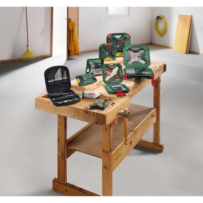 Set mixte vissage-perÁage Bosch - Coffret X-Line Titane de forets et d'embouts de vissage, 50 pieces