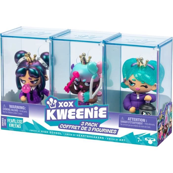 Pack de poupées - XOX KWEENIE - Série Fearless - 13 cm - 3 poupées incluses - Finitions uniques