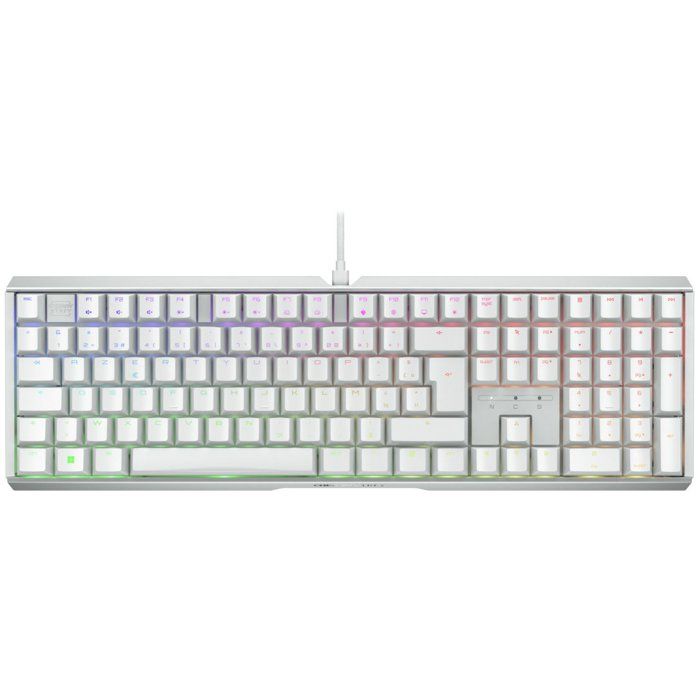 Clavier gamer filaire - CHERRY XTRFY MX 3.1 - Boîtier aluminium tendance - Blanc