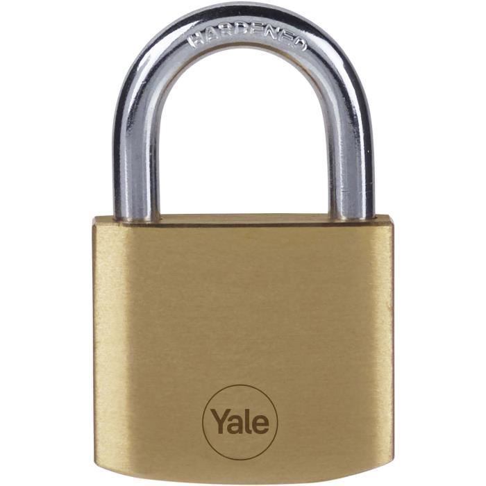 Lot de 4 Cadenas laiton - YALE - Y110B/40/122/4 - 40 mm - Anse acier - 3 clÈs - Casier Scolaire Ecole, vestiaire de sport, armoire