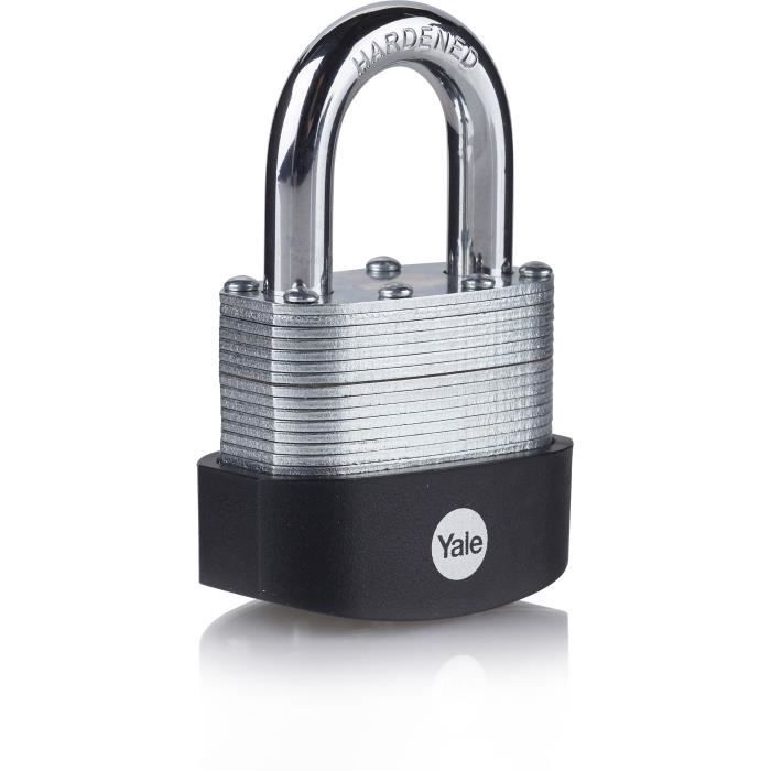 Cadenas extérieur en acier laminé YALE - 50mm - haute résistance aux intempéries
