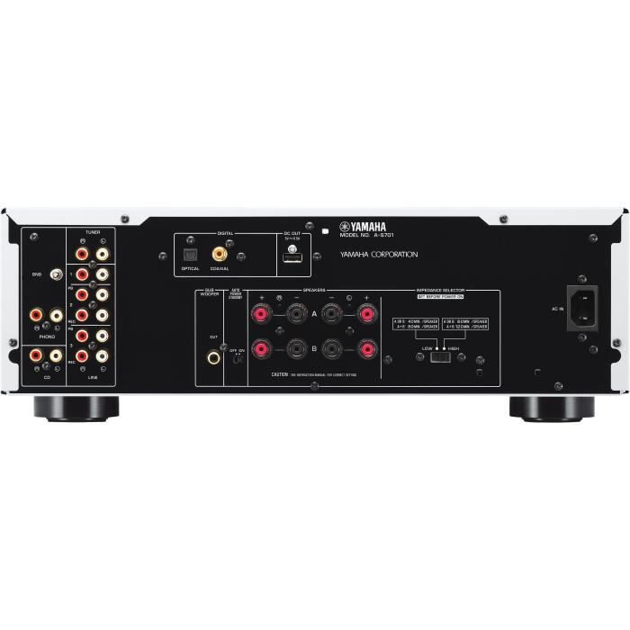 Amplificateur Hifi - YAMAHA - A-S701BL - 2 x 100W - Pureté sonore extreme et incroyable capacité d'alimentation