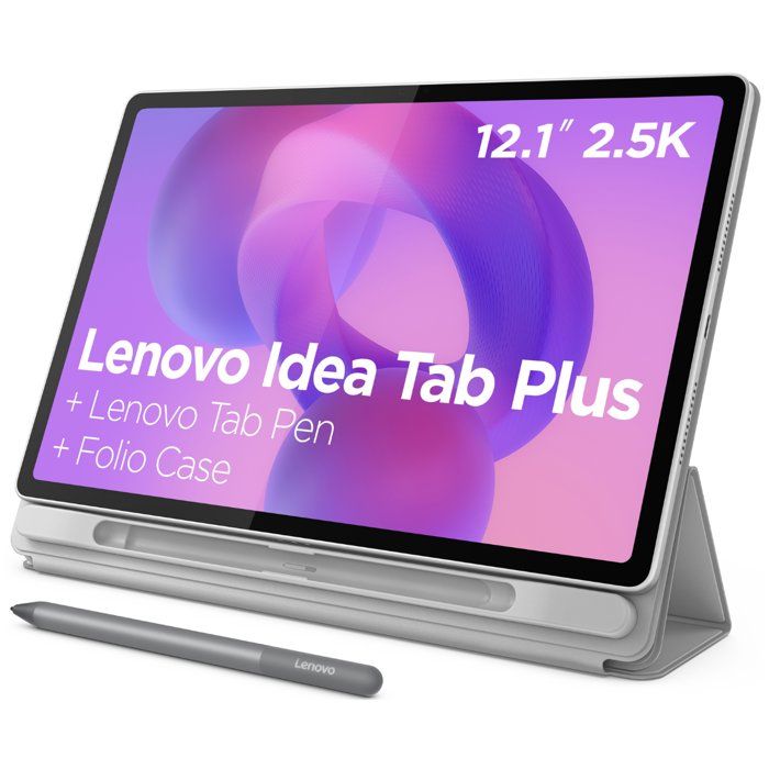 Tablette Tactile LENOVO IdeaTab Plus | 12,1 2,5K IPS - 8 Go RAM - 256 Go Stockage - Gris - Stylet + Folio