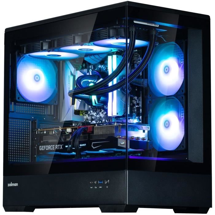 Boitier PC sans alimentation - ZALMAN P30 (Noir) - Mini tour - Micro-ATX - Ventilateurs ARGB