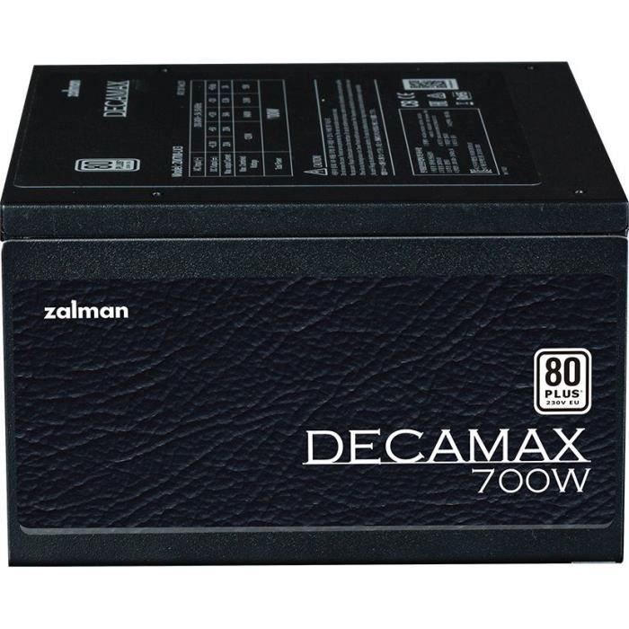 Alimentation PC - ZALMAN - DecaMax 700W - 80Plus - Non modulaire - Ventilateur 120mm - Noir