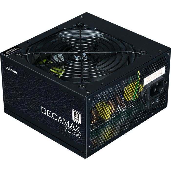 Alimentation PC - ZALMAN - DecaMax 700W - 80Plus - Non modulaire - Ventilateur 120mm - Noir