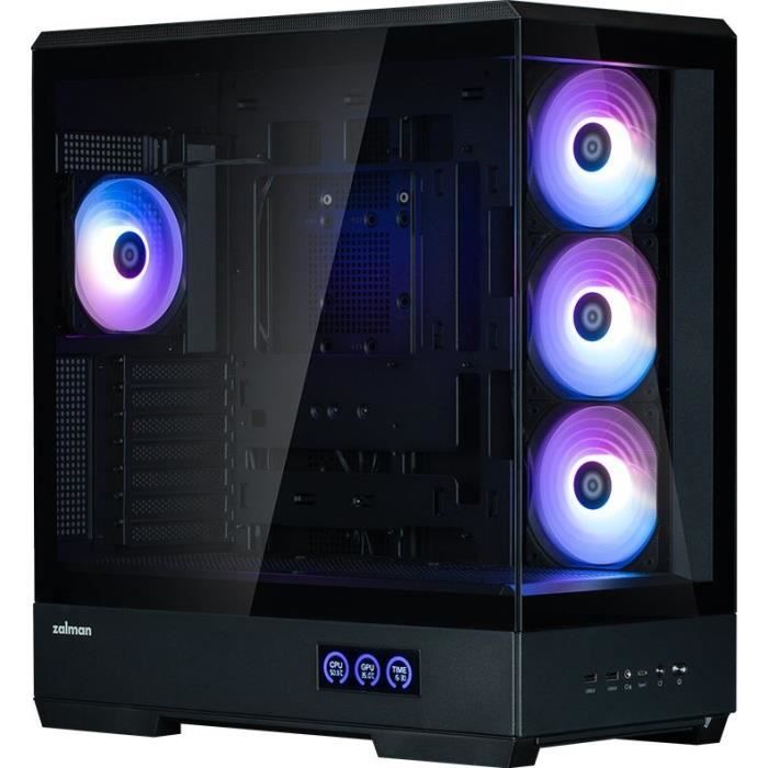 Boîtier PC - ZALMAN - P50 DS - Moyen tour - ATX - Noir - Verre trempé - USB-C et A-RGB