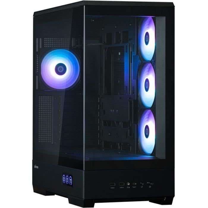 Boîtier PC - ZALMAN - P50 DS - Moyen tour - ATX - Noir - Verre trempé - USB-C et A-RGB