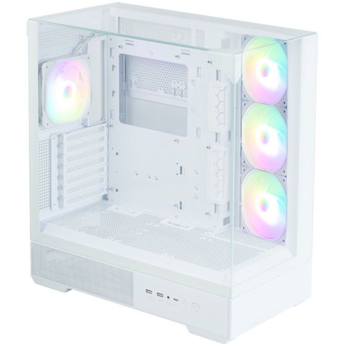 Boitier sans alimentation - ZALMAN P40 Prism Plus - Moyen tour - Format ATX - Blanc